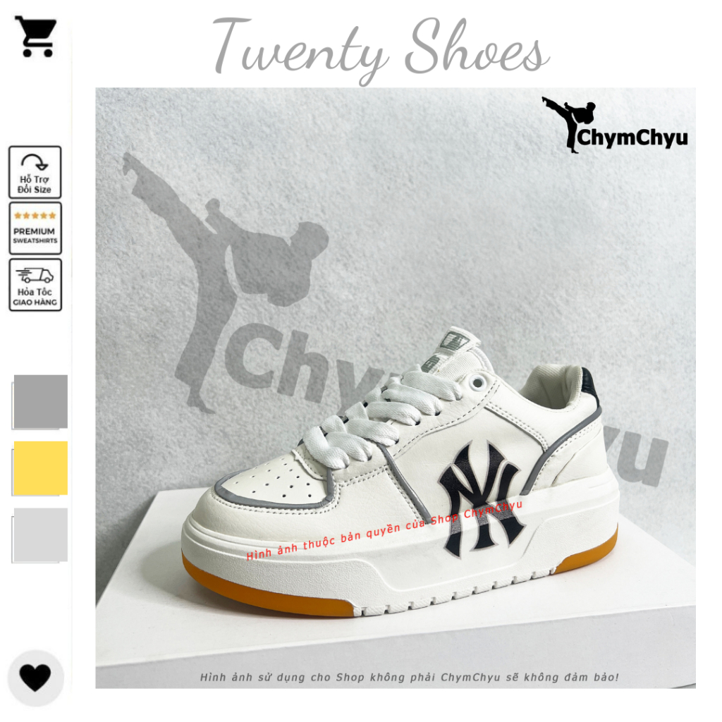 Giày Sneaker NY In 3D Đế Tách 2 Lớp Tăng Chiều Cao Hàng Cao Cấp Full Box Bill