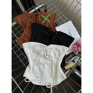 (Video thật) Áo Ống Quây Croptop Đan Dây Chéo