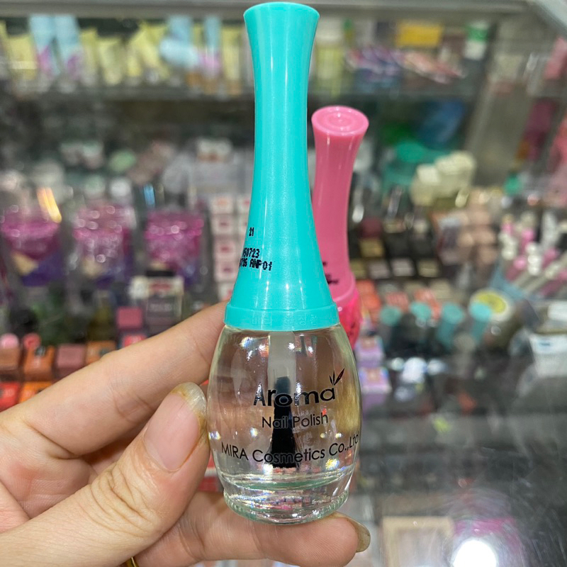 Nước sơn bóng Aroma loại tốt bóng hồng Aroma Nail Polish nhanh khô 12ml