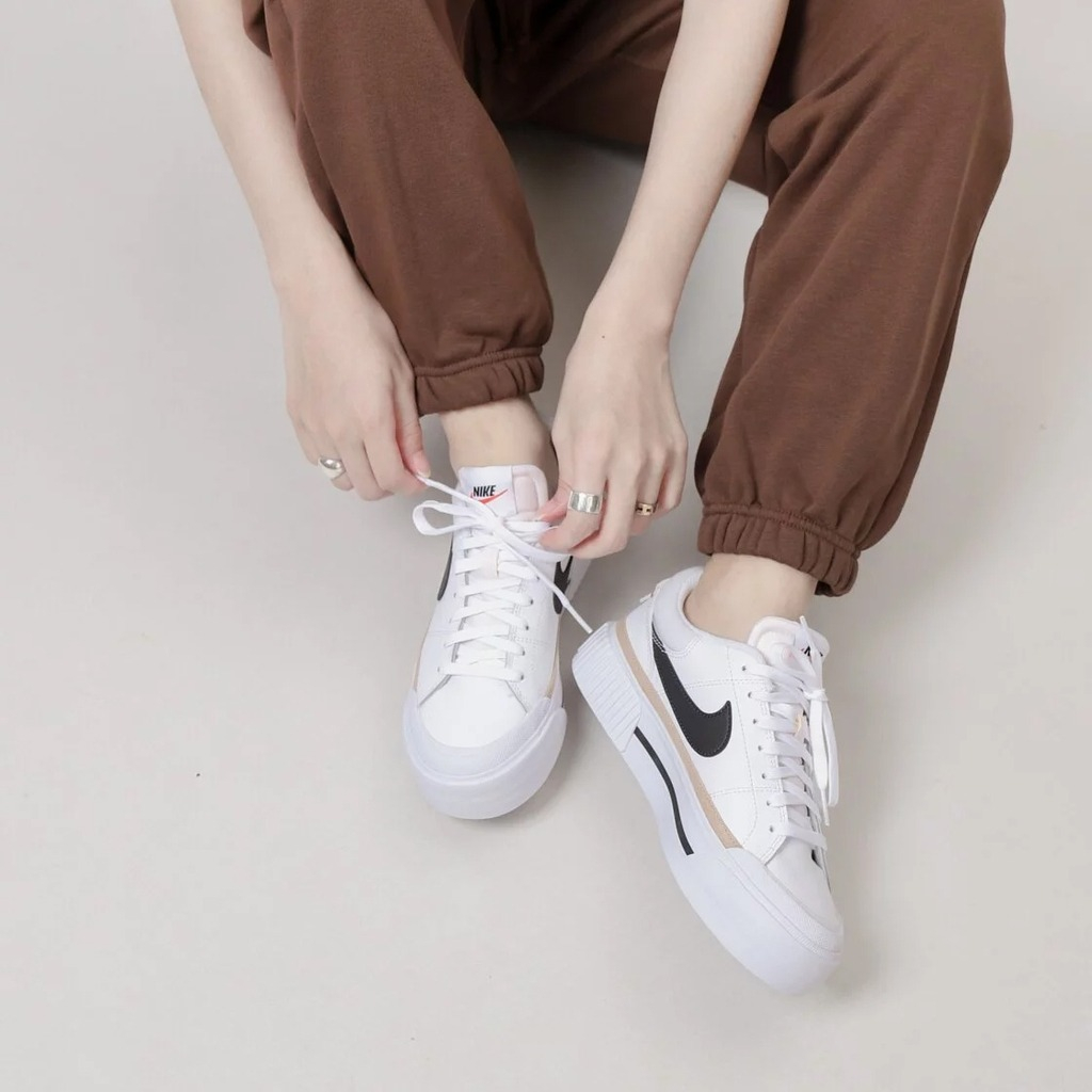 Giày N.i.k.e Court Legacy Lift Low - *Black/White* - Code: DM7590-100
