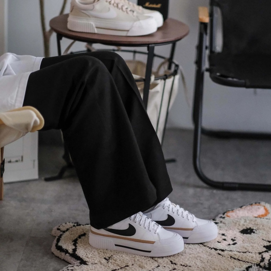 Giày N.i.k.e Court Legacy Lift Low - *Black/White* - Code: DM7590-100