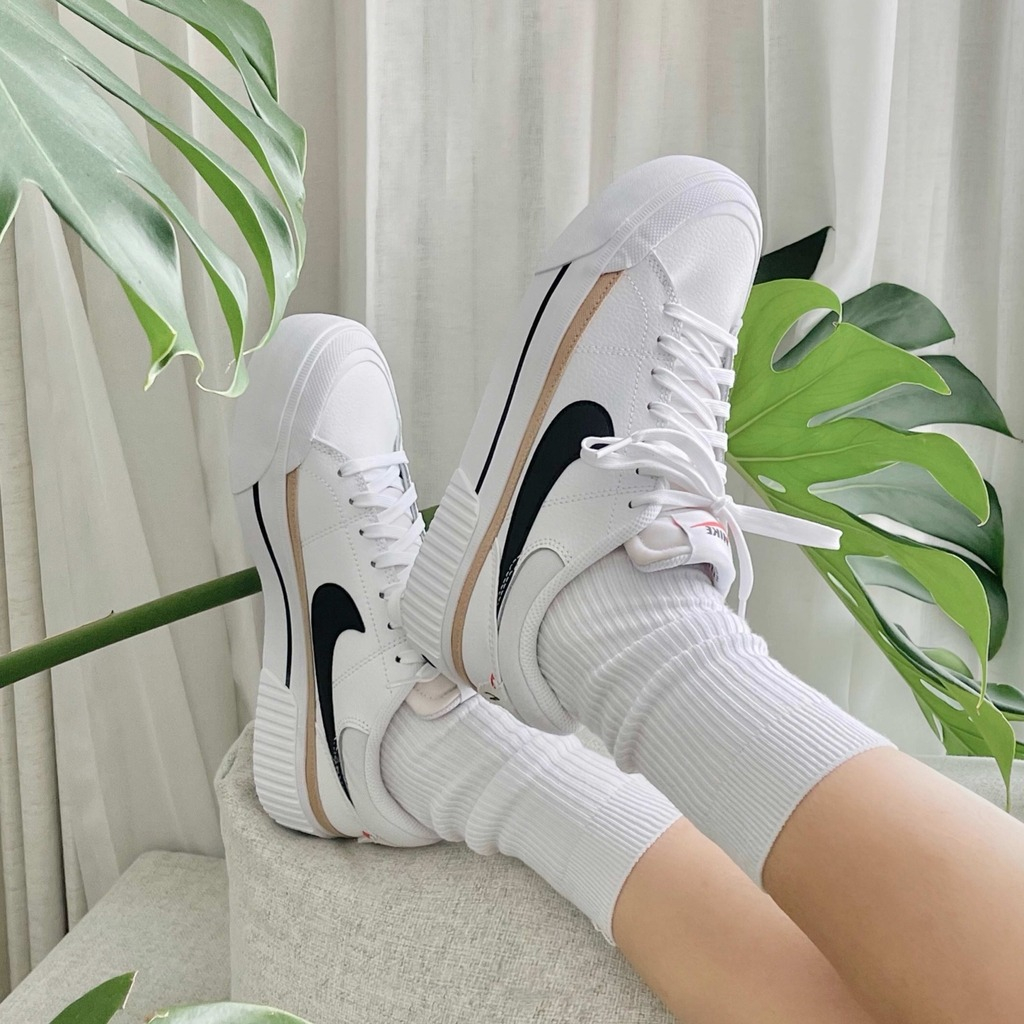 Giày N.i.k.e Court Legacy Lift Low - *Black/White* - Code: DM7590-100