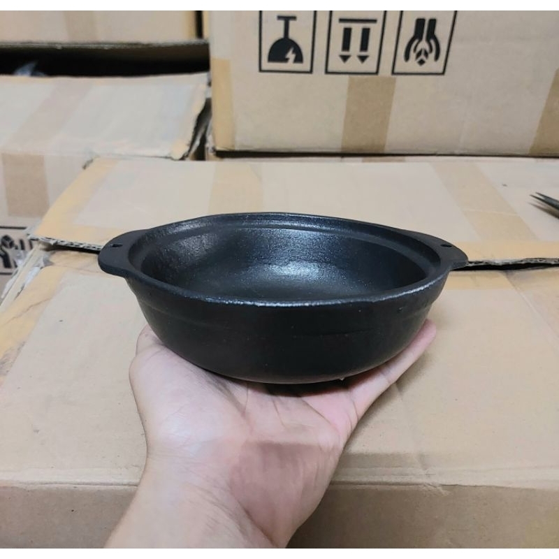 Nồi gang chống dính 16cm (500ml) nấu tokbokki, cháo lươn, mỳ cay cho trẻ em