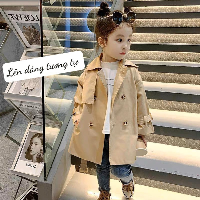 ÁO MĂNG TÔ BÉ GÁI Vừa xinh lại vừa xịn, lại sang chảnh chất kaki dày dặn dễ măc không lo hết mode