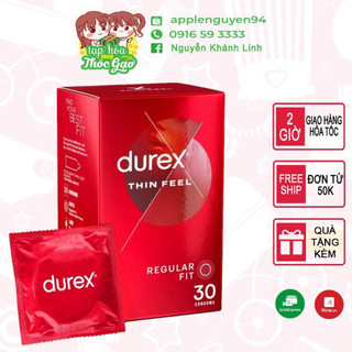 Bao Cao Su siêu mỏng Durex ÚC - 30chiếc