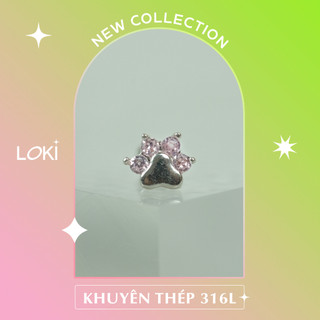 Khuyên tai đá bear foot loki