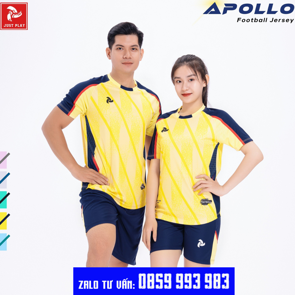 Bộ Quần Áo Bóng Đá Thiết Kế  Chất Vải Thun Lạnh Thoáng Mát Co Giãn Tốt - JustPlay Apollo