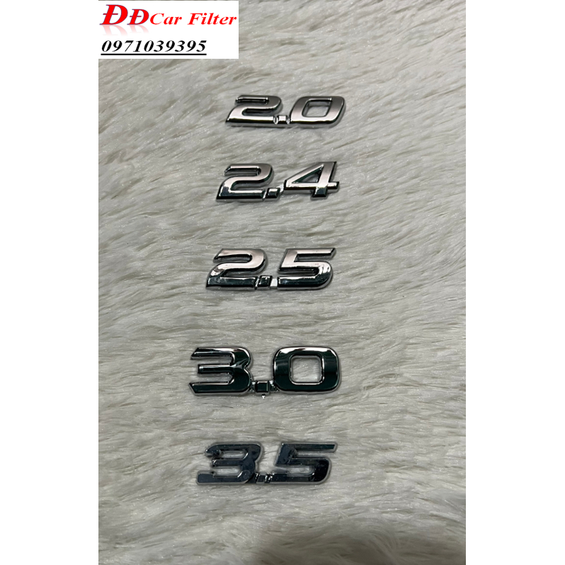 (Sỉ - Lẻ) Chữ nổi 2.0, 2.4, 2.5, 3.5 sau xe Toyota Camry