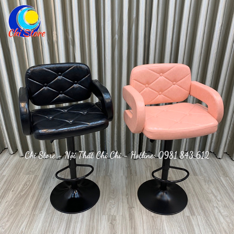 Ghế Xoay Cao Ngồi Giám Đốc Tựa Lưng Da Liền Nhấn Tựa Siêu Xinh, Ghế Ngồi Decor Studio Setup Đẹp Mẫu Manly Bọc Da Cao Cấp