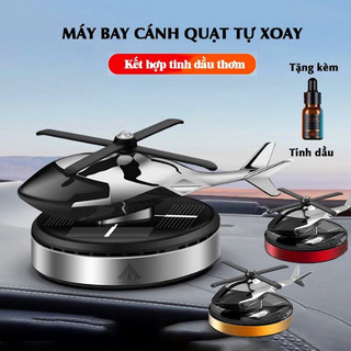 Máy Bay Trực Thăng Khuếch Tán Nước Hoa Xe Ô Tô Xoay Bằng Năng Lượng Mặt Trời Giữ Mùi Thơm Lâu