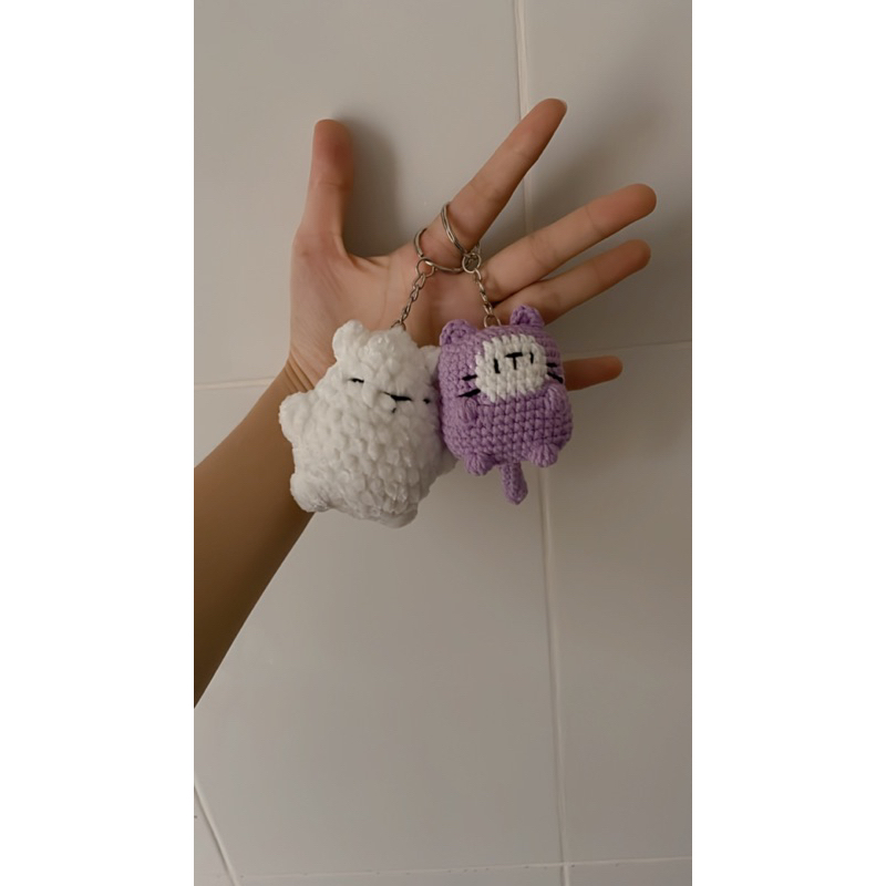 Móc khóa MÈO MINICAT từ len làm quà tặng, trang trí