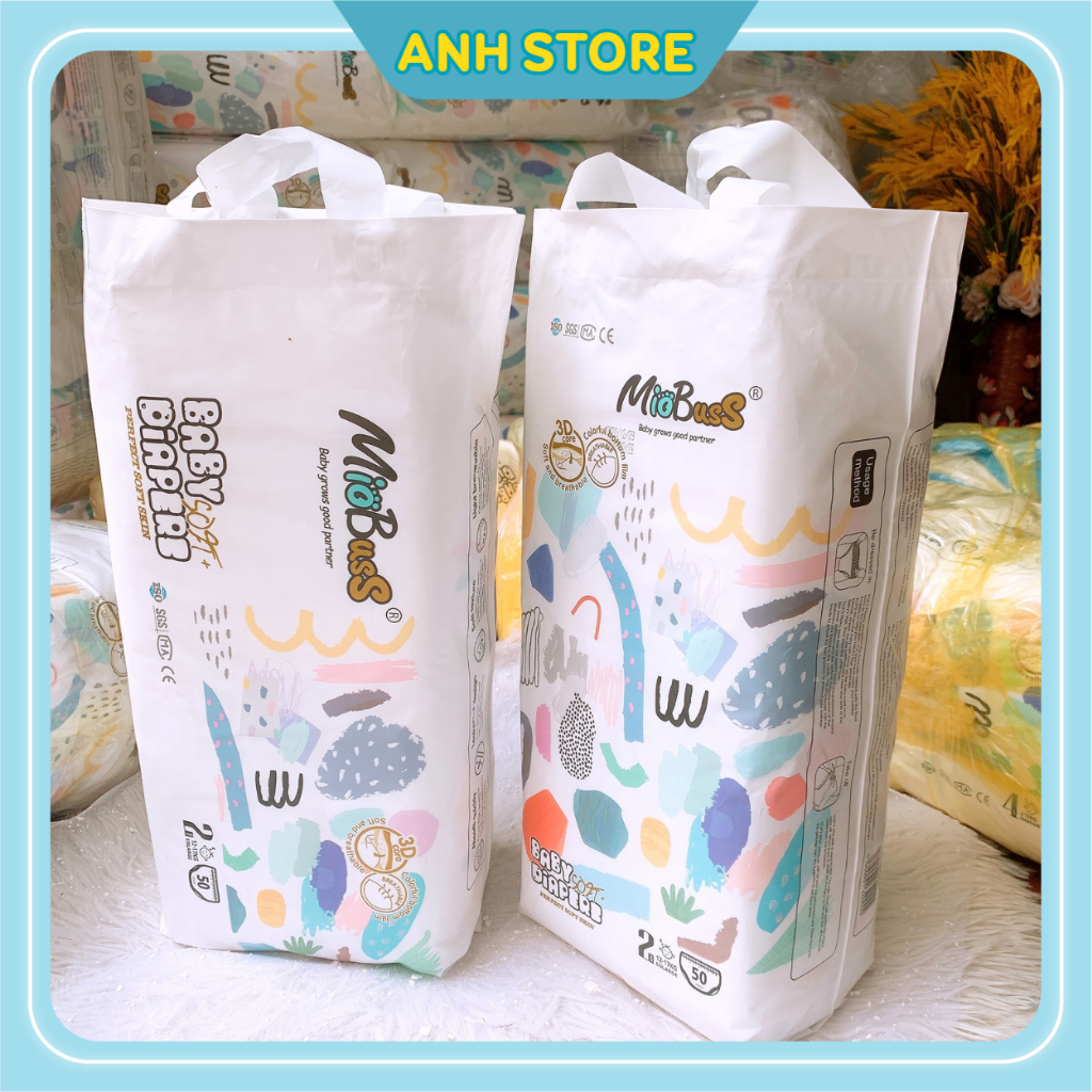 Tã bỉm Miobuss, bỉm siêu mềm mỏng đủ size M-5XL