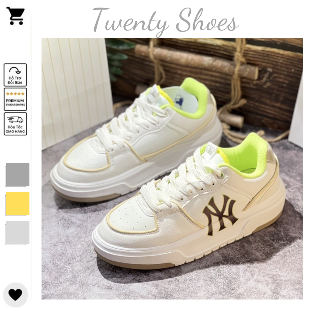 Giày Sneaker NY In 3D Đế Tách 2 Lớp Tăng Chiều Cao Hàng Cao Cấp Full Box Bill