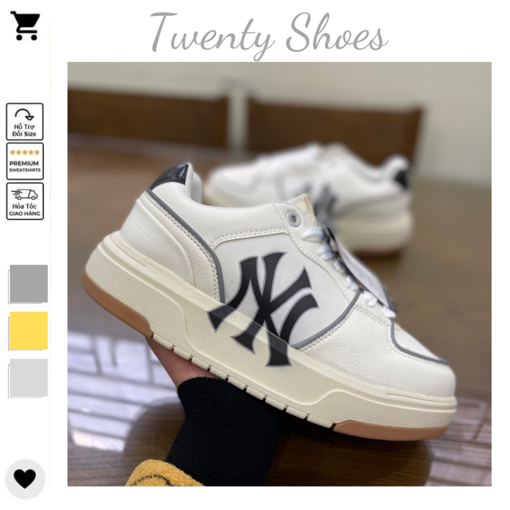 Giày Sneaker NY In 3D Đế Tách 2 Lớp Tăng Chiều Cao Hàng Cao Cấp Full Box Bill