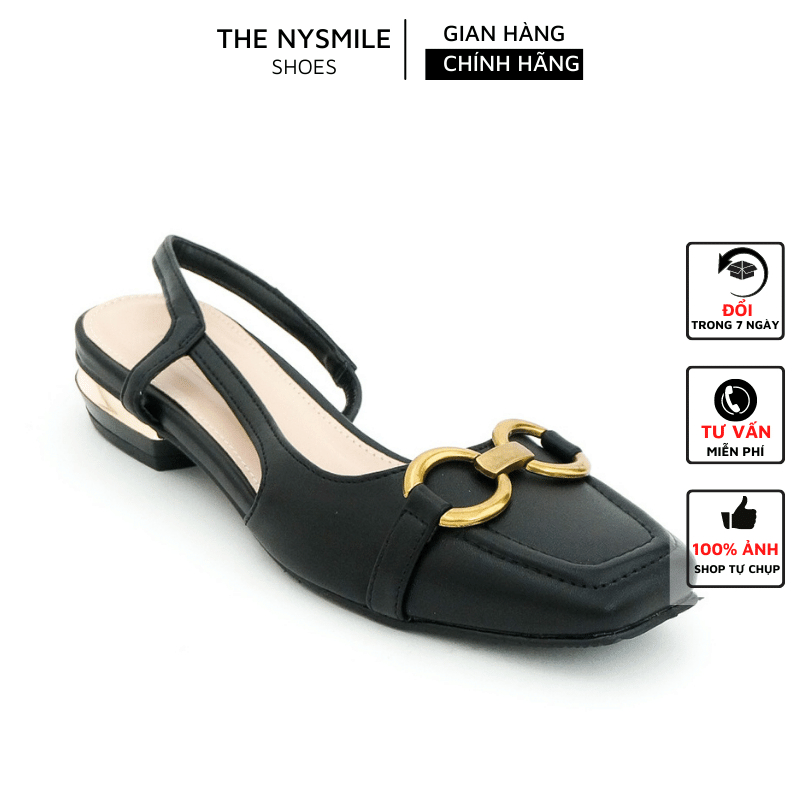 Giày 2 phân quai hậu mũi vuong khoen tròn - The NySmile - RIPE