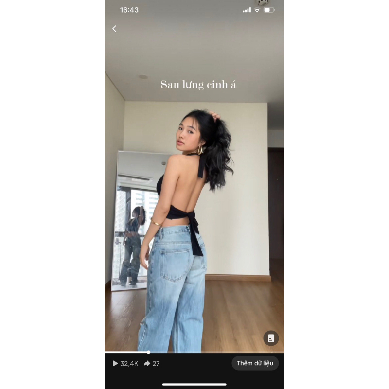 Áo cột dây sexy co giãn