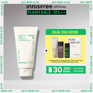 Sữa rửa mặt dưỡng ẩm da innisfree Green Tea Amino Cleansing Foam 150g