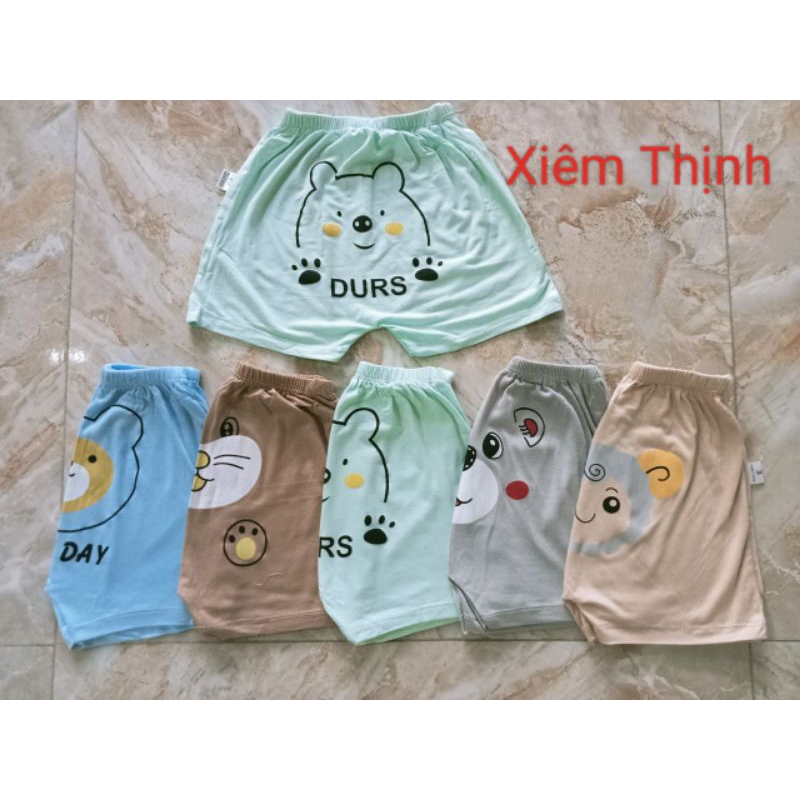 Combo 5 quần, 10 quần đùi Thun Lạnh mông thú cho bé từ 4-15kg.