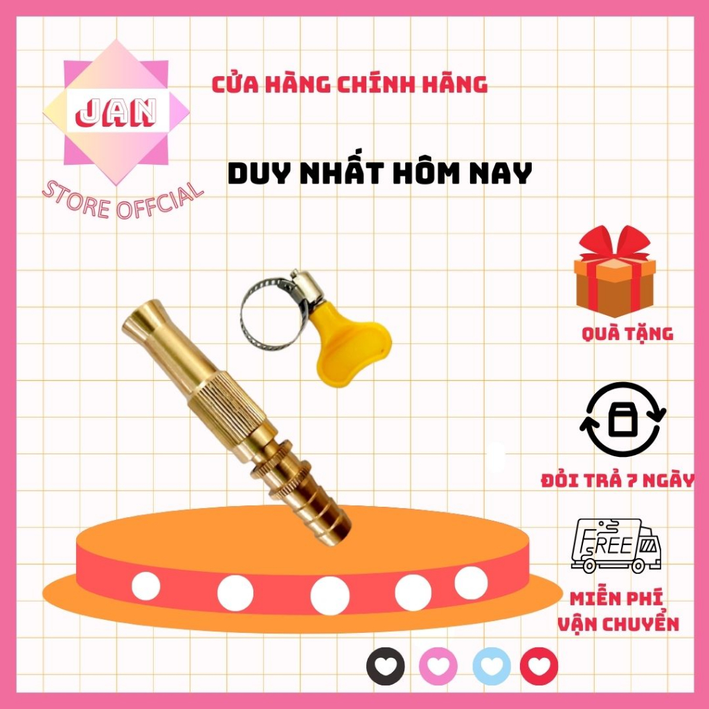 Đầu vòi sịt tăng áp suất nước (tặng đai siết)