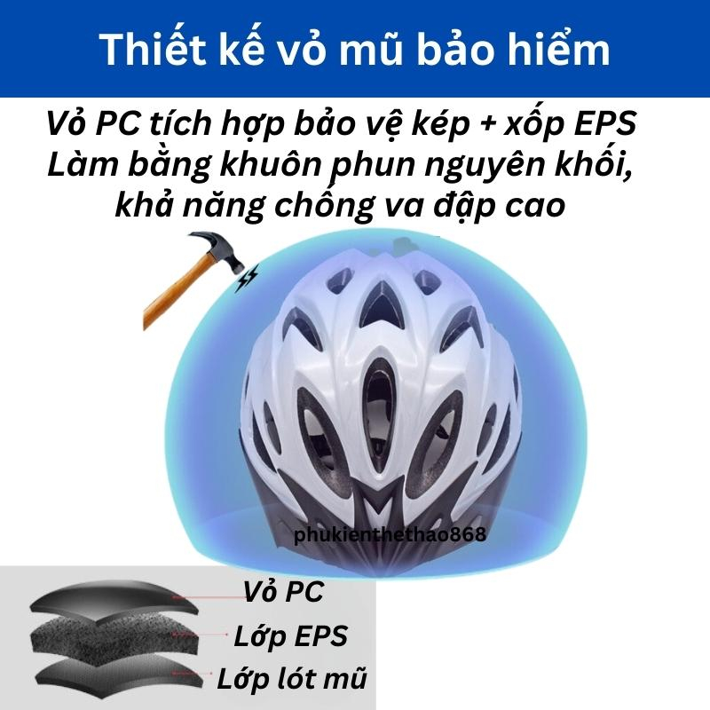 Mũ Bảo Hiểm Xe Đạp Thể Thao Siêu Nhẹ Dành Cho Cả Nam Và Nữ Mũ Bảo Hiểm Đạp Xe Leo Núi Thông Gió, Thoáng Khí Bảo Vệ Đầu