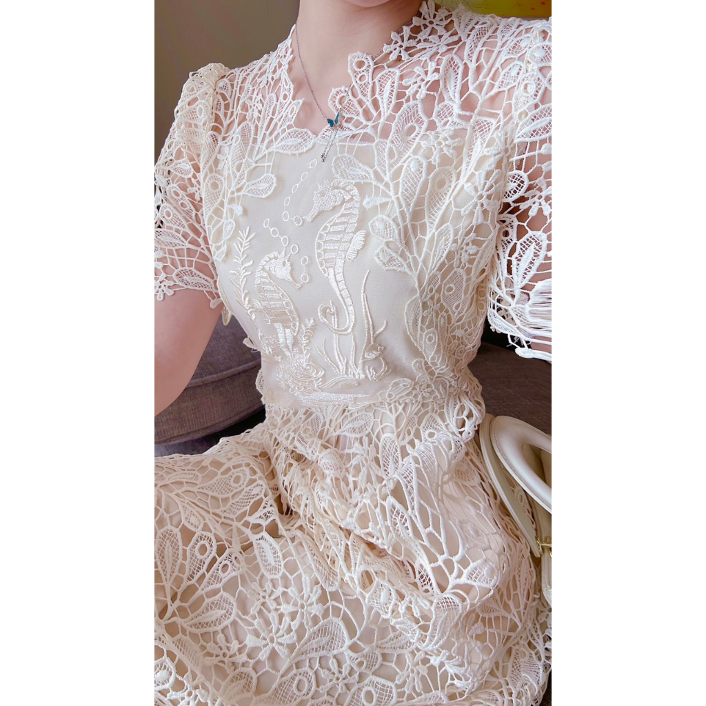 VÁY REN HỌA TIẾT CÁ NGỰA ĐỘC ĐÁO HAI DÁNG NGẮN DÀI