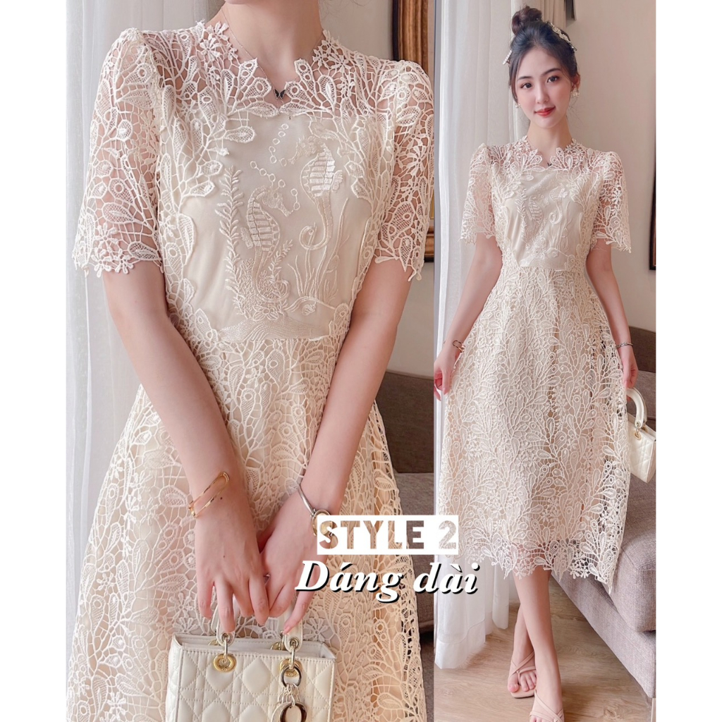 VÁY REN HỌA TIẾT CÁ NGỰA ĐỘC ĐÁO HAI DÁNG NGẮN DÀI