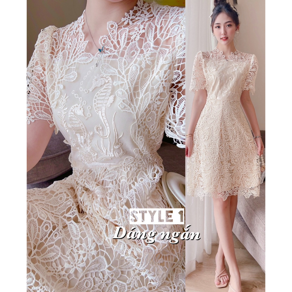 VÁY REN HỌA TIẾT CÁ NGỰA ĐỘC ĐÁO HAI DÁNG NGẮN DÀI