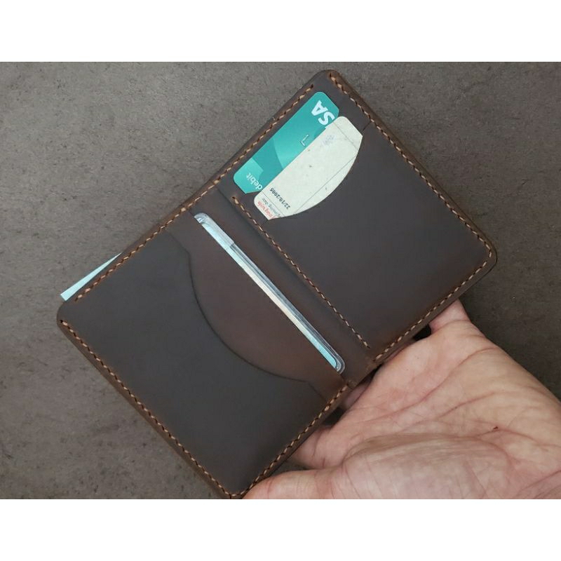 Ví đứng da bò sáp USA