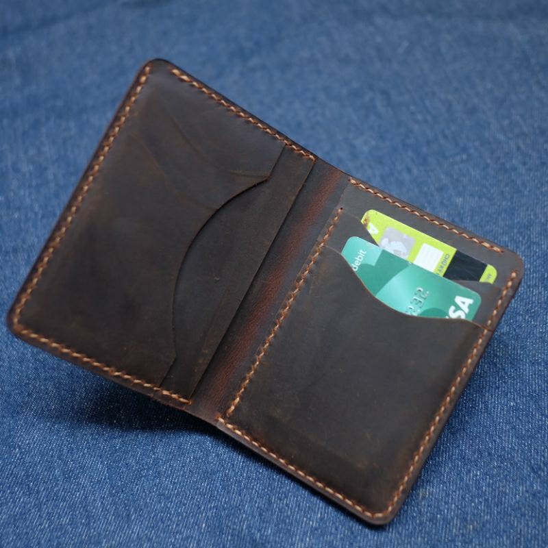 Ví đứng da bò sáp USA