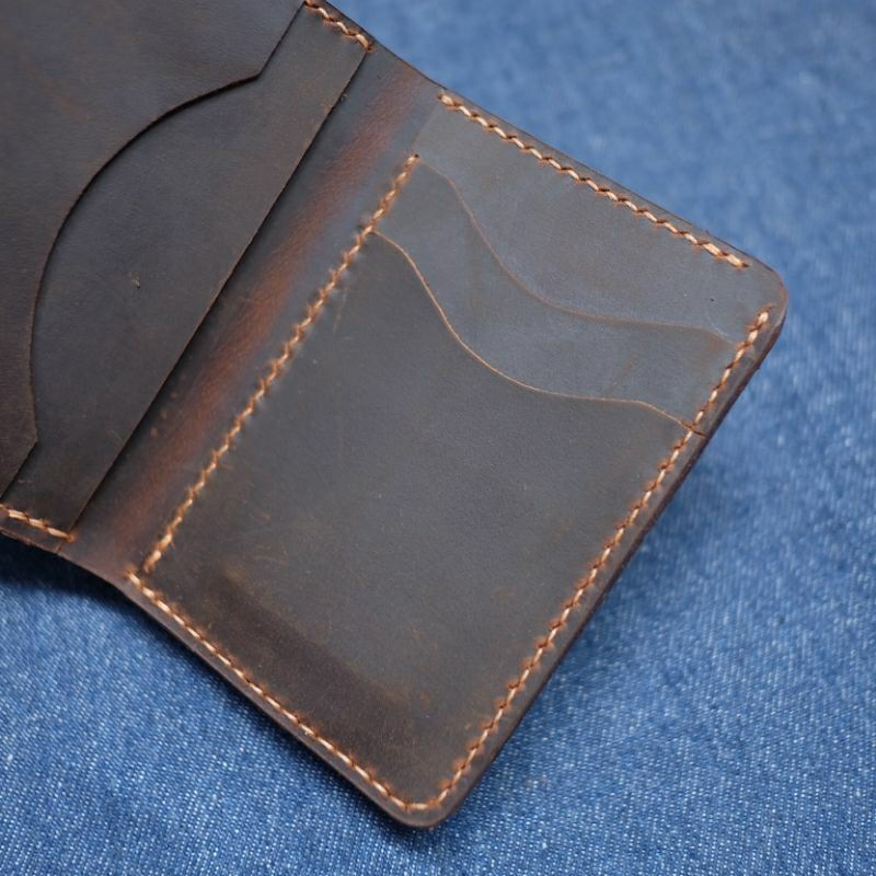 Ví đứng da bò sáp USA