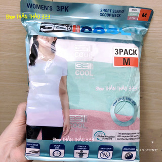 {Bill Mỹ} Set 3 Áo Thun Nữ 32 Cool Mát Lạnh, Thoáng Khí, Thấm Hút Tốt