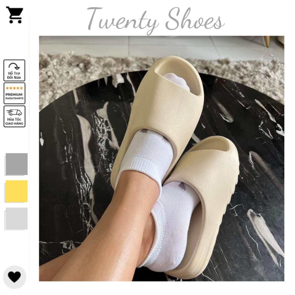 Dép Bánh Mì YZ Slide Vân Nhám, Dép Quai Ngang Nam Nữ Đế Răng Cưa Hàng Đẹp