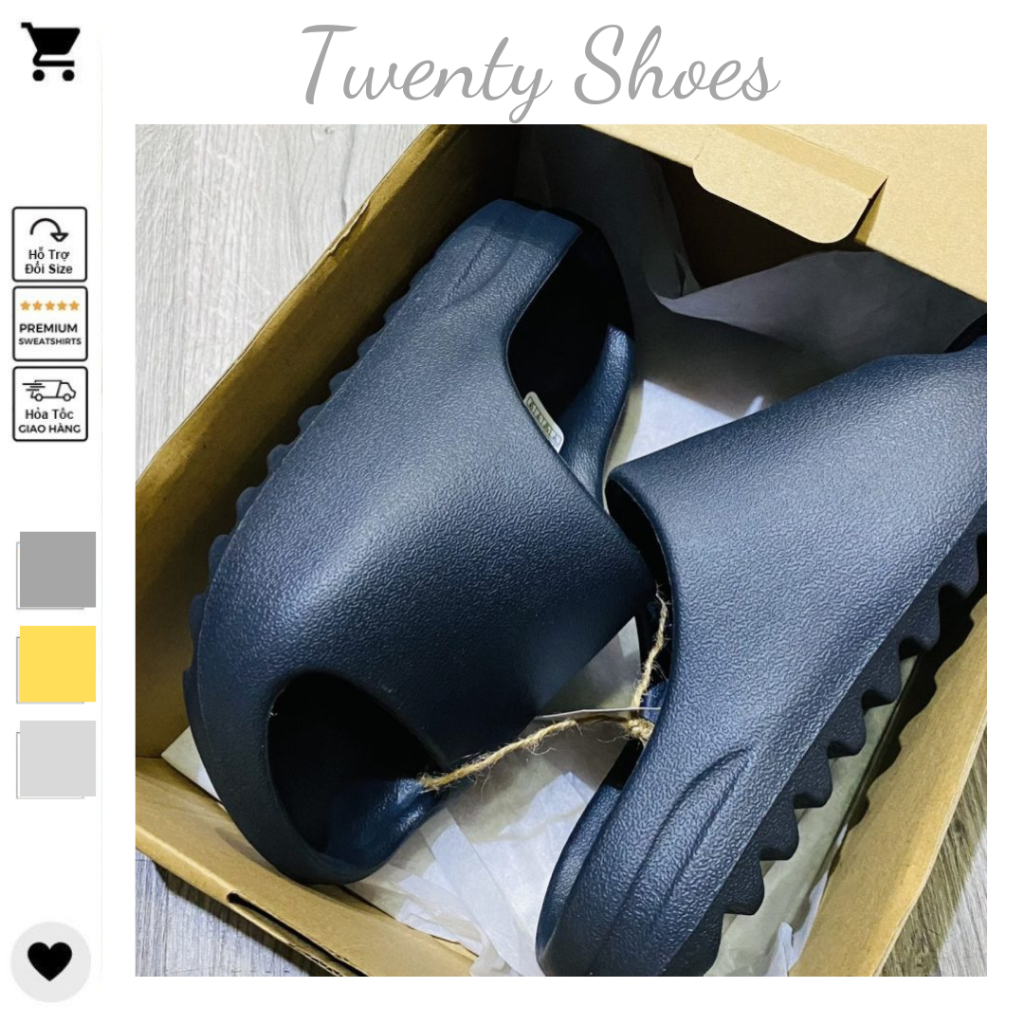 Dép Bánh Mì YZ Slide Vân Nhám, Dép Quai Ngang Nam Nữ Đế Răng Cưa Hàng Đẹp