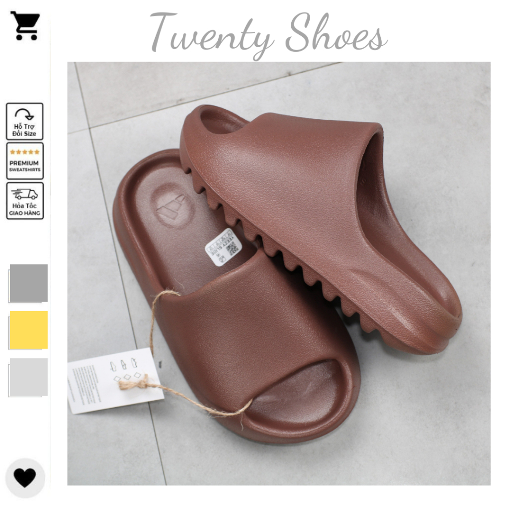 Dép Bánh Mì YZ Slide Vân Nhám, Dép Quai Ngang Nam Nữ Đế Răng Cưa Hàng Đẹp