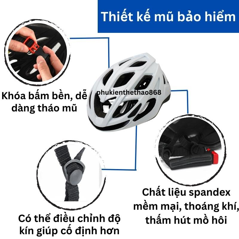 Mũ Bảo Hiểm Xe Đạp Thể Thao Siêu Nhẹ Dành Cho Cả Nam Và Nữ Mũ Bảo Hiểm Đạp Xe Leo Núi Thông Gió, Thoáng Khí Bảo Vệ Đầu