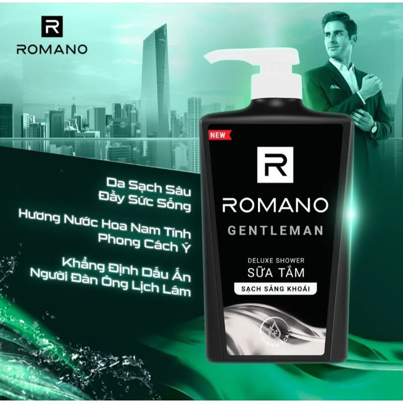Sữa tắm Romano hương nước hoa Attitude/ Force/ Gentleman 650g/ chai