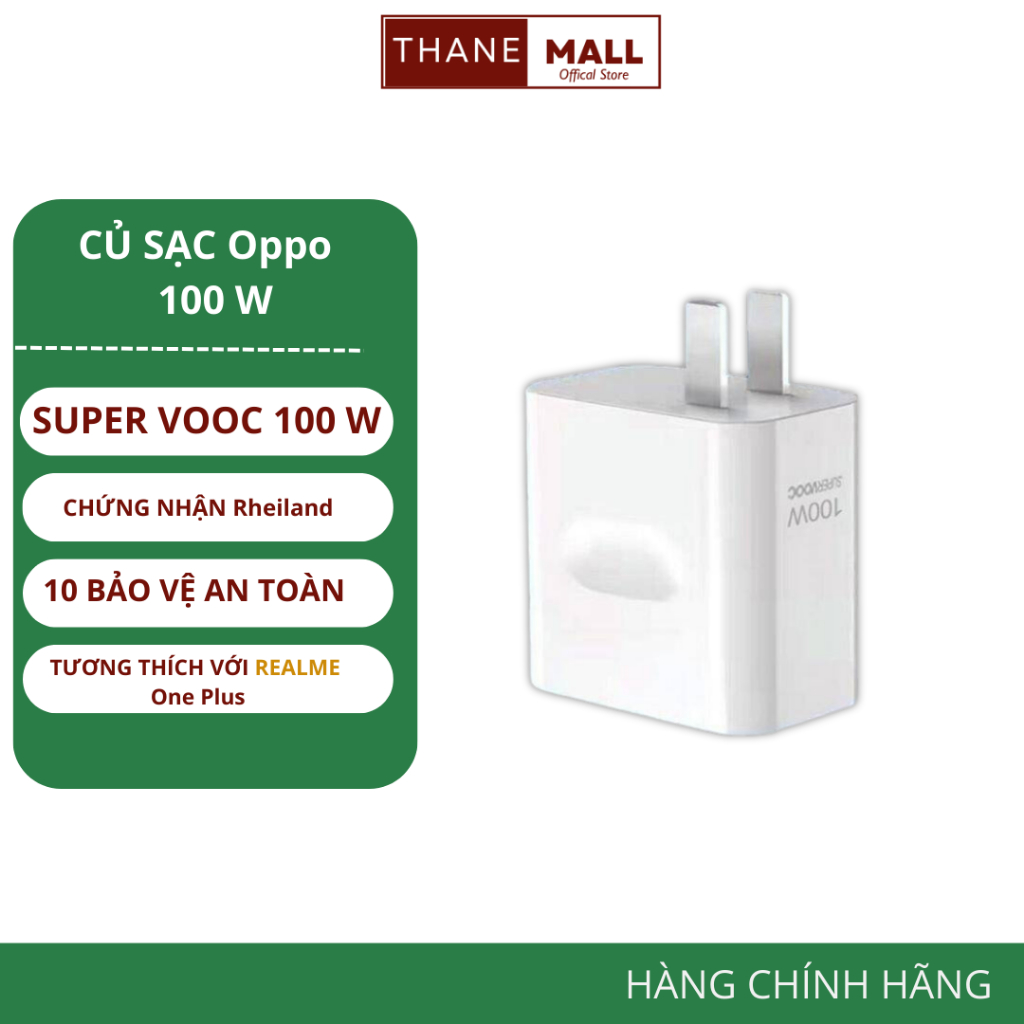 Bộ sạc nhanh Supper VOOC 100W cho Oppo FInd X6 Pro - Chính hãng Thane