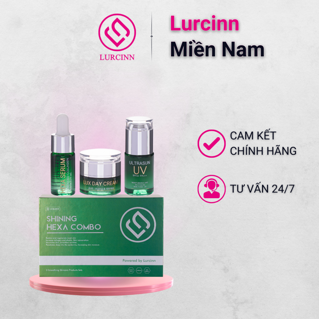 Bộ Dưỡng Trắng Da Căng Bóng Tại Nhà X20 Lần Shining Hexa Lurcinn - Căng bóng chỉ sau 7 ngày