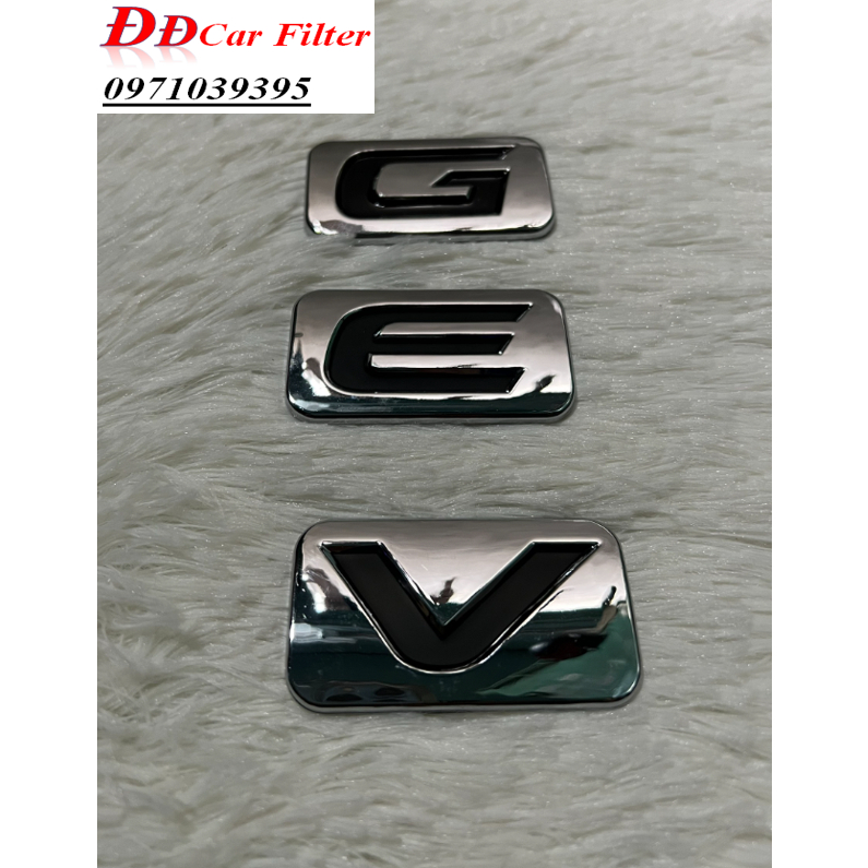 (Sỉ - Lẻ) Chữ nổi G,E,V dán sau xe Toyota Innova, Fortuner, Hilux