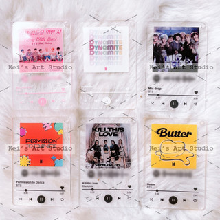 Móc khóa spotify 5x7.5cm: big bang, red velvet, bts, blackpink, tara..