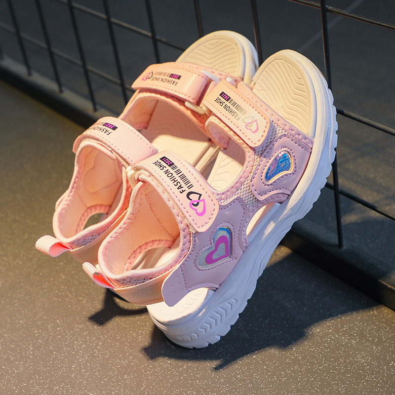 Dép quai hậu bé gái hình trái tim Xăng đan đi học bé gái Dép Sandal cho bé gái HQ132