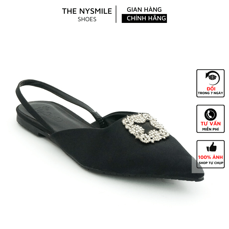 Giày búp bê đính khóa vuông lấp lánh - The NySmile - JIMY 2