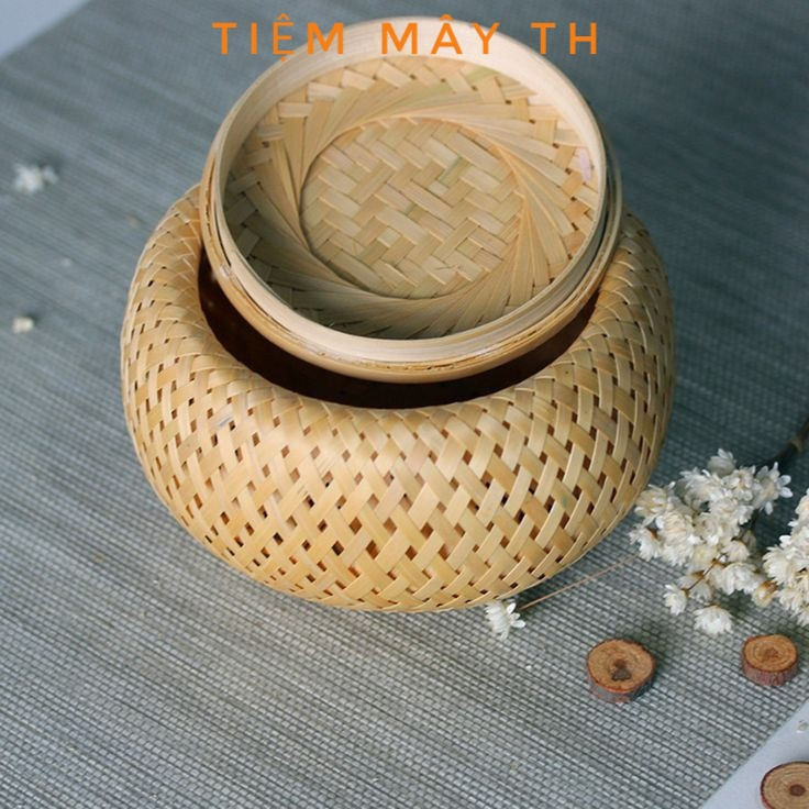 Hộp cơi tre TIỆM MÂY TH, Hộp cơi tre đựng đồ, hộp tre trang trí