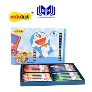 Bút Sáp Màu CR-C06/DO (24 Màu) - Bút Sáp màu Thiên Long Doraemon CR-C06/DO- 24 màu