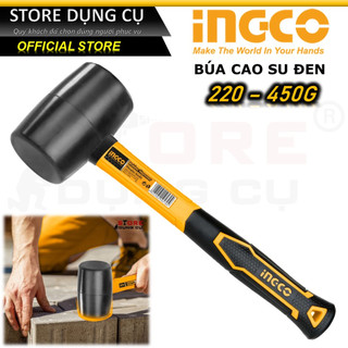 220 - 450g búa cao su 2 đầu ingco hruh8208 hruh8216 búa cao su giảm chấn, ốp lát gạch, làm mộc, sửa chữa cơ khí