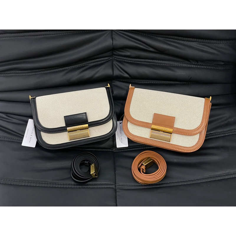 Túi Đeo Chéo Charles & Keith Charlot Canvas Crossbody Bag