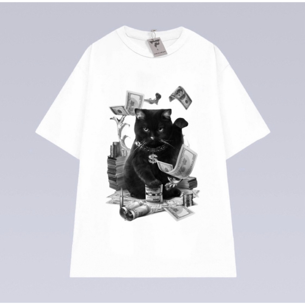 Áo phông mèo in 5D sịn sò chất đẹp