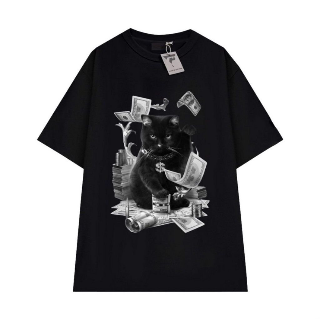 Áo phông mèo in 5D sịn sò chất đẹp