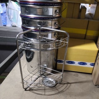 Kệ góc 2 tầng inox 201
