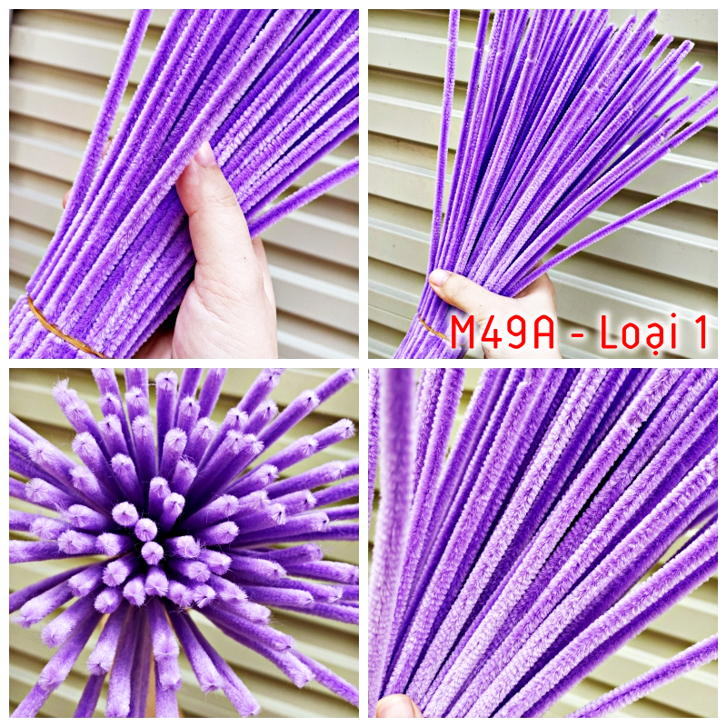 Kẽm Nhung Thằng Hàng Loại 1 Lông Dày Mịn - Màu Tím Xanh Đậm